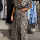 🥳durée limitée, demi-tarif🥰Robe longue imprimé léopard pour femme