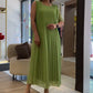 💃🏻Robe plissée sans manches en mousseline de soie pour femmes