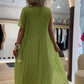 💃🏻Robe plissée sans manches en mousseline de soie pour femmes