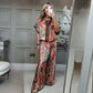 Ensemble 2 pièces - Top imprimé et pantalon large