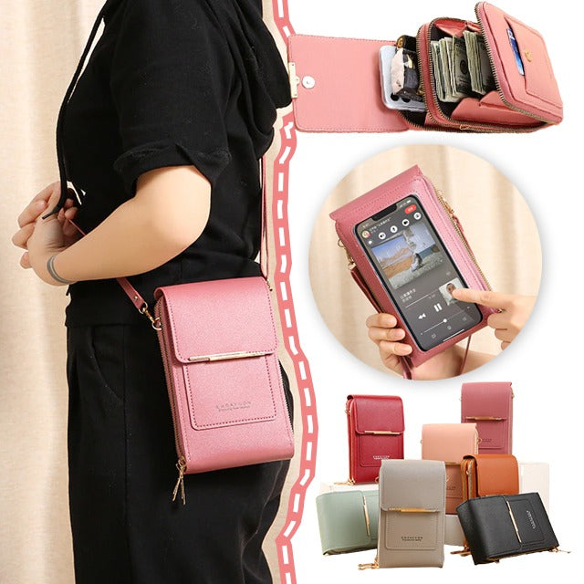 🎉👜50% de réduction ! Sac bandoulière tactile pour femme – Chargeur smartphone, antivol et résistant à l'eau