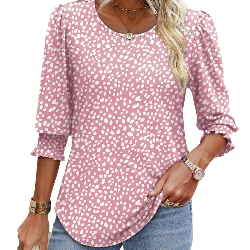 🌸 Chemise formelle et décontractée à manches fendues et poignets froncés pour femmes