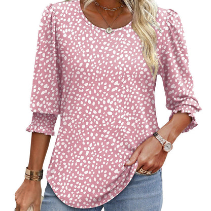 🌸 Chemise formelle et décontractée à manches fendues et poignets froncés pour femmes