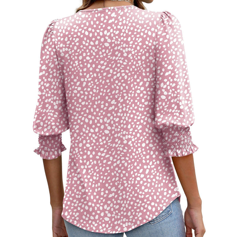 🌸 Chemise formelle et décontractée à manches fendues et poignets froncés pour femmes