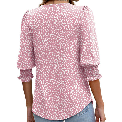 🌸 Chemise formelle et décontractée à manches fendues et poignets froncés pour femmes