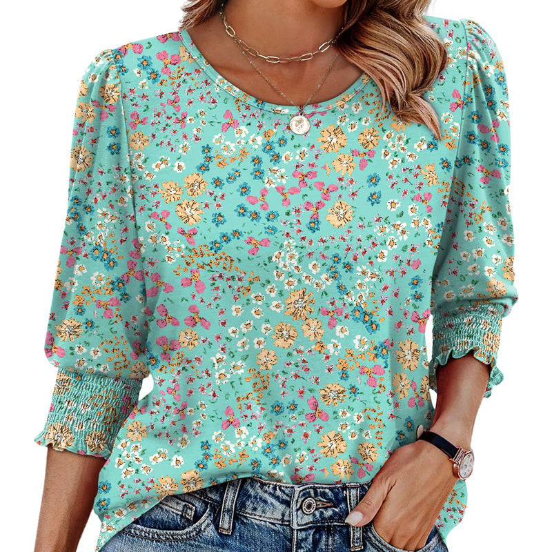 🌸 Chemise formelle et décontractée à manches fendues et poignets froncés pour femmes