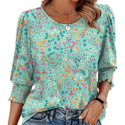 🌸 Chemise formelle et décontractée à manches fendues et poignets froncés pour femmes