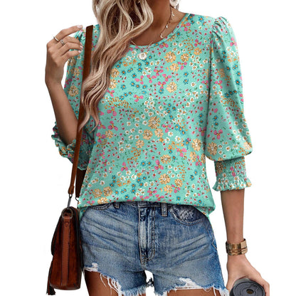 🌸 Chemise formelle et décontractée à manches fendues et poignets froncés pour femmes