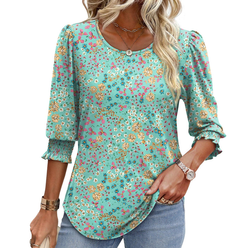 🌸 Chemise formelle et décontractée à manches fendues et poignets froncés pour femmes