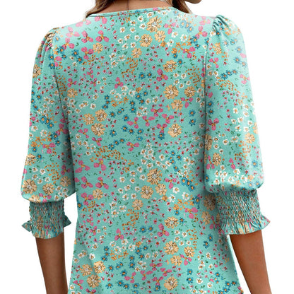 🌸 Chemise formelle et décontractée à manches fendues et poignets froncés pour femmes