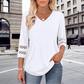 💥Dernier jour de la promotion spéciale 50 % de réduction💝Nouveauté 2025 : hauts à manches 3/4 pour femmes, t-shirts tendance à col en V