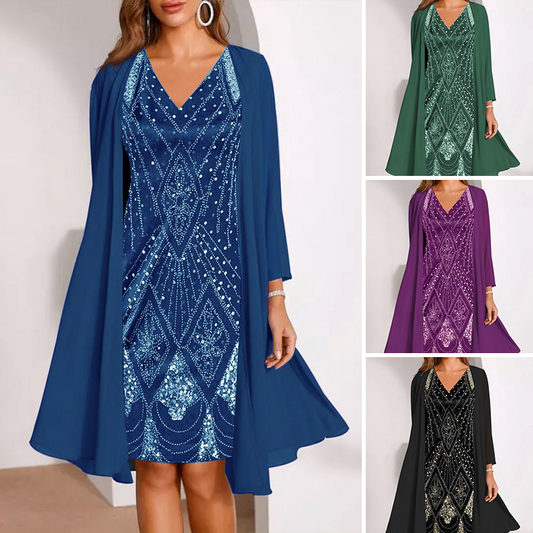 ✨Nouveau style 2025👗Robe en mousseline avec imprimé numérique 3D