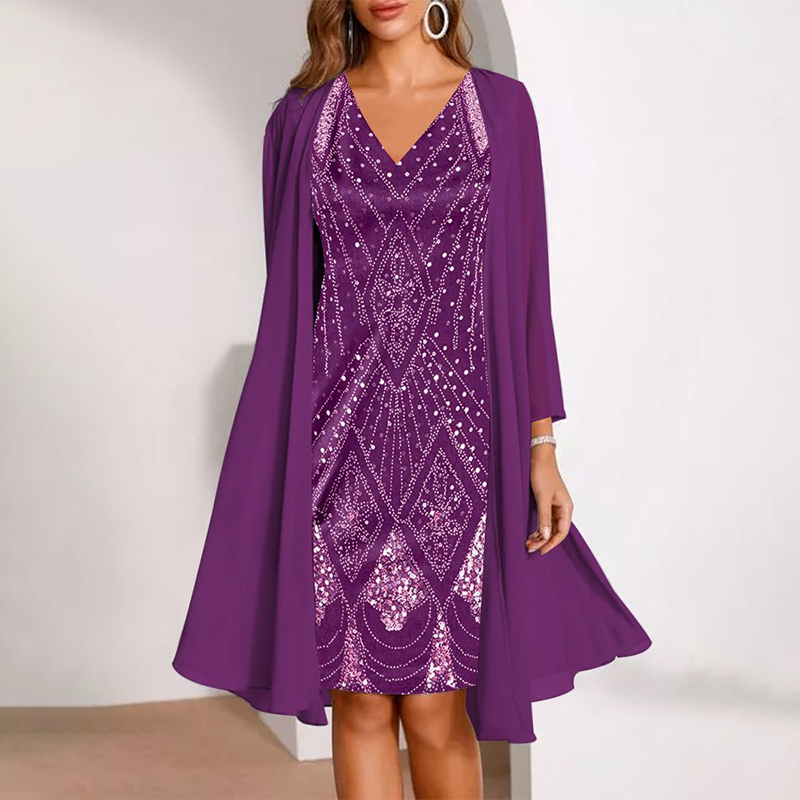 ✨Nouveau style 2026👗Robe en mousseline avec imprimé numérique 3D