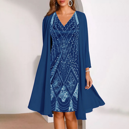 ✨Nouveau style 2026👗Robe en mousseline avec imprimé numérique 3D