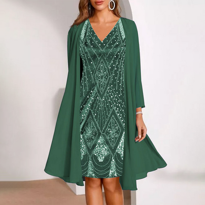 ✨Nouveau style 2026👗Robe en mousseline avec imprimé numérique 3D