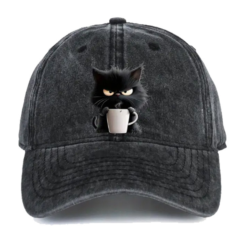 📢📢40 % de réduction !! ⏰Casquette Vintage Mignon Chat Noir