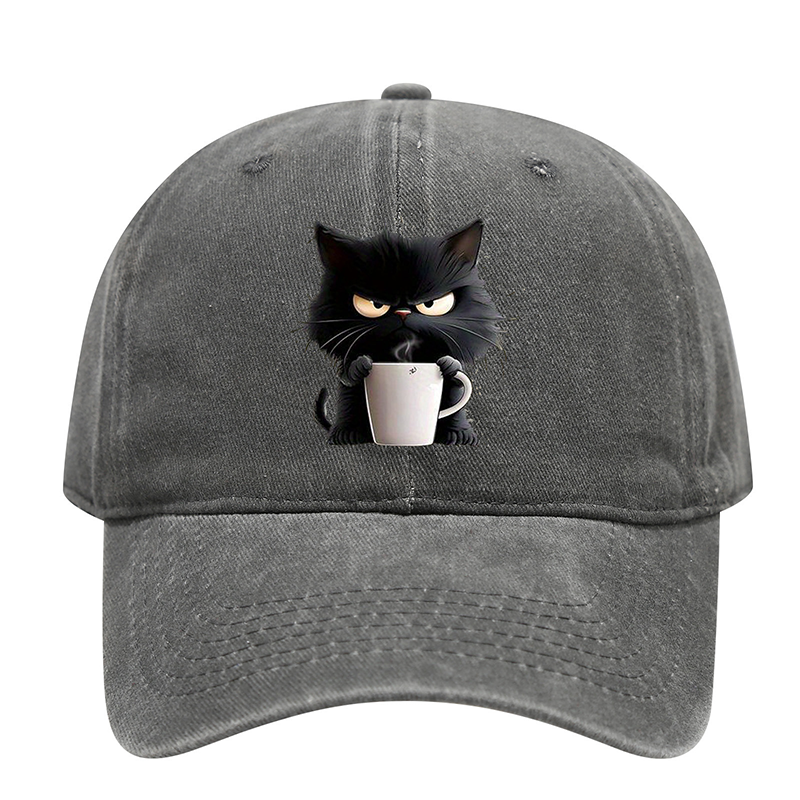 📢📢40 % de réduction !! ⏰Casquette Vintage Mignon Chat Noir