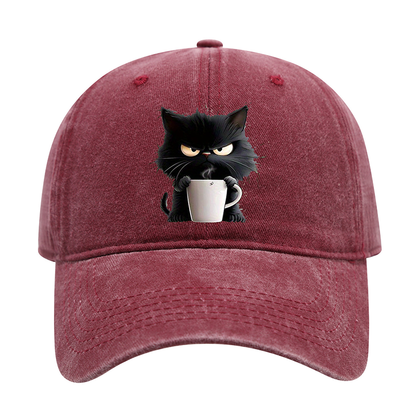 📢📢40 % de réduction !! ⏰Casquette Vintage Mignon Chat Noir