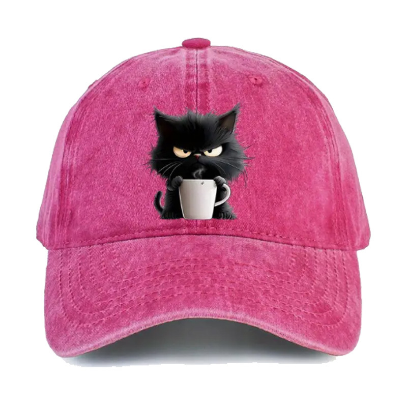 📢📢40 % de réduction !! ⏰Casquette Vintage Mignon Chat Noir