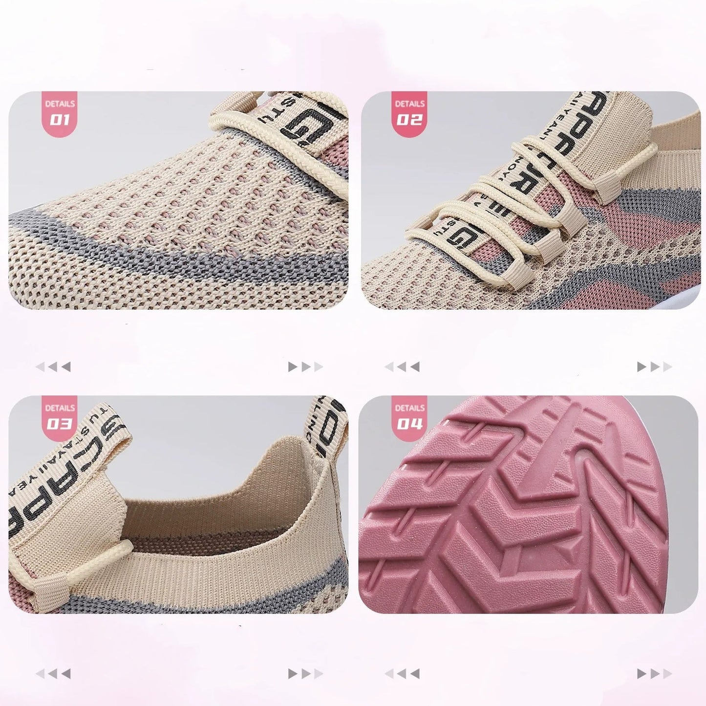 Chaussures de course décontractées à lacets pour femmes