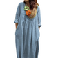 💖Vente limitée 50% DE RÉDUCTION💖Robe en lin à manches longues pour femmes, style boho décontracté