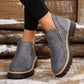 Bottines pour femmes à bout rond et fermeture à glissière sur le côté