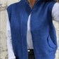 Gilet-Pull Chaud à Fermeture Éclair pour Femme