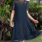 ⏳Spécial à durée limitée⏰Robe midi A-line en maille superposée👗