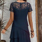 ⏳Spécial à durée limitée⏰Robe midi A-line en maille superposée👗