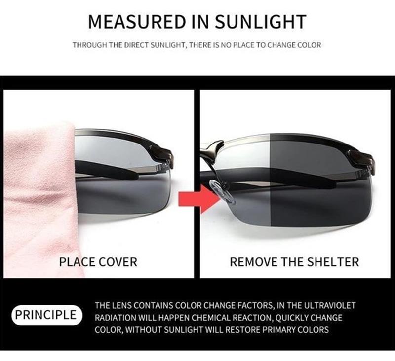 Lunettes de soleil photochromiques 2026 avec lentille polarisée anti-éblouissante (50 % de réduction)