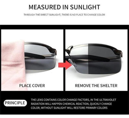 Lunettes de soleil photochromiques 2026 avec lentille polarisée anti-éblouissante (50 % de réduction)