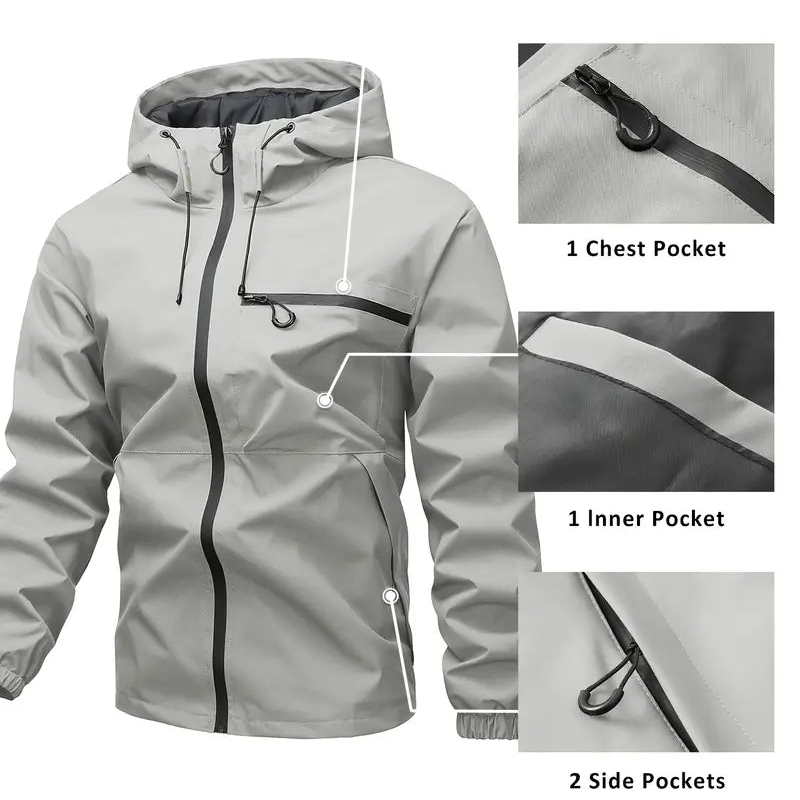 🔥Stock limité disponible 50 % DE RÉDUCTION⛰️Veste Homme 3-en-1 Imperméable Pluie, Vent & Froid - Protection Totale