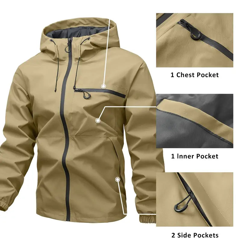 🔥 SOLDE FIN -49% MAINTENANT ⛰️Veste Homme 3-en-1 Imperméable Pluie, Vent & Froid - Protection Totale