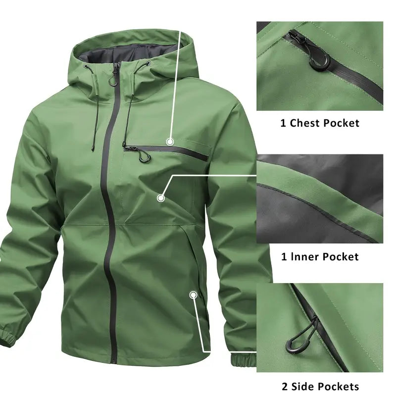 🔥 SOLDE FIN -49% MAINTENANT ⛰️Veste Homme 3-en-1 Imperméable Pluie, Vent & Froid - Protection Totale