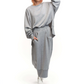 Ensemble 2 pièces sweat-shirt à col rond et jupe pour femme
