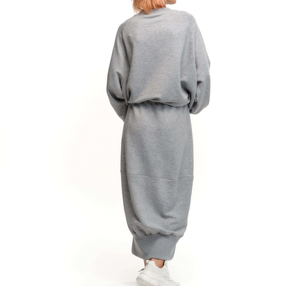 Ensemble 2 pièces sweat-shirt à col rond et jupe pour femme