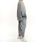 Ensemble 2 pièces sweat-shirt à col rond et jupe pour femme