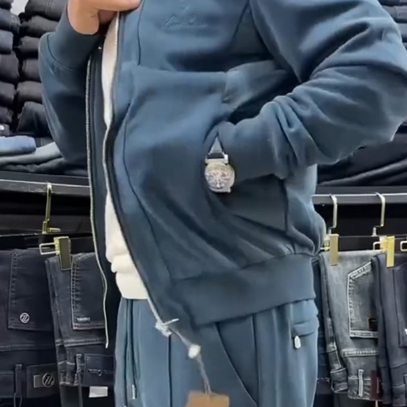 Ensemble deux pièces veste et pantalon décontractés pour homme