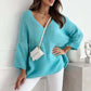 💗DERNIER JOUR - PROMOTION💗 Pull-over ample et confortable à col en V pour femme