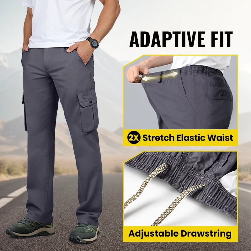 👖 60% OFF MAINTENANT ! 🏃 Pantalon Cargo Multi-Poches Homme - Tissu Respirant et Coupe Moderne pour Outdoor ou Urbain 🏙️📦