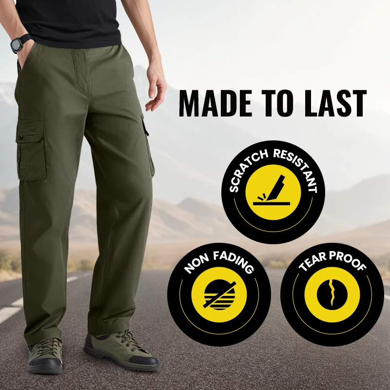 👖 60% OFF MAINTENANT ! 🏃 Pantalon Cargo Multi-Poches Homme - Tissu Respirant et Coupe Moderne pour Outdoor ou Urbain 🏙️📦