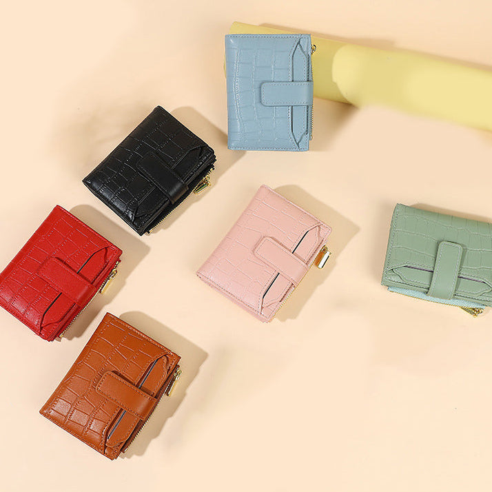 Portefeuille Compact Uni pour Femme