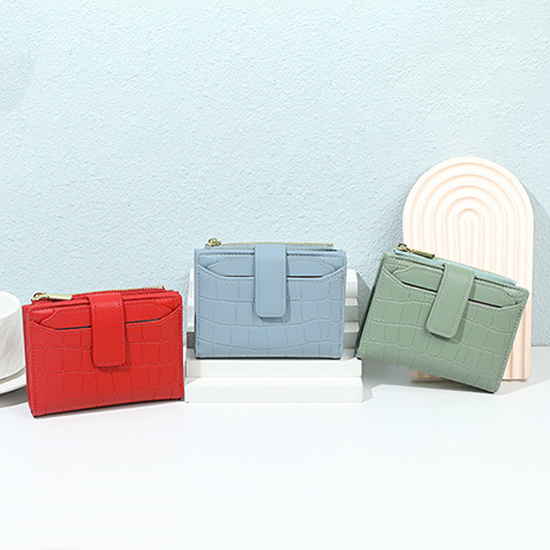 Portefeuille Compact Uni pour Femme