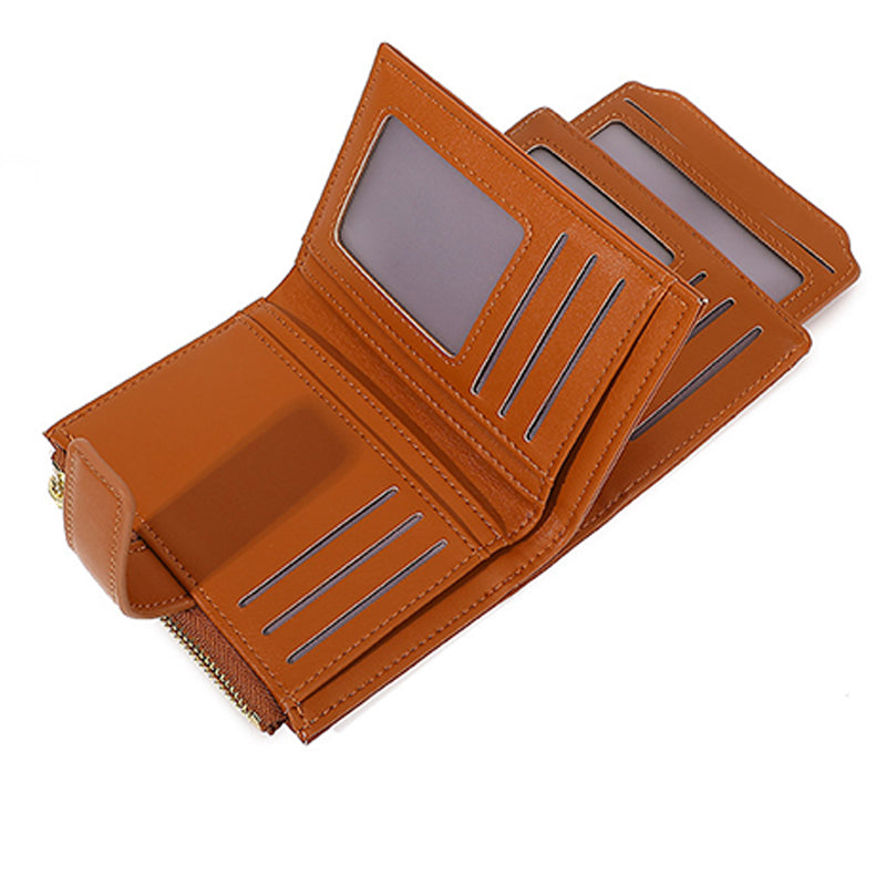 Portefeuille Compact Uni pour Femme
