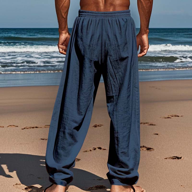 Pantalon décontracté et ample à jambes droites pour hommes