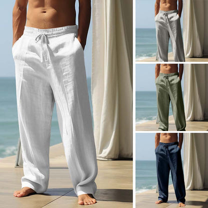 Pantalon décontracté et ample à jambes droites pour hommes