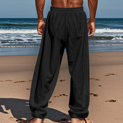 Pantalon décontracté et ample à jambes droites pour hommes