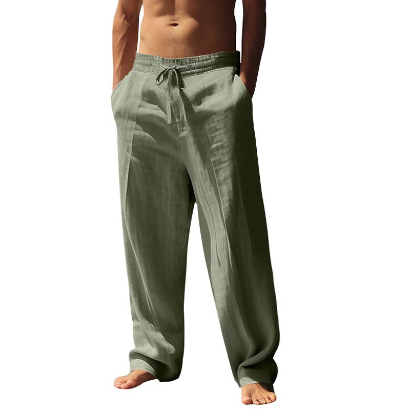 Pantalon décontracté et ample à jambes droites pour hommes