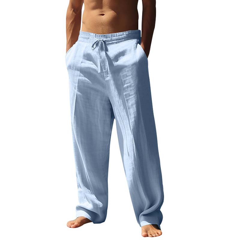 Pantalon décontracté et ample à jambes droites pour hommes