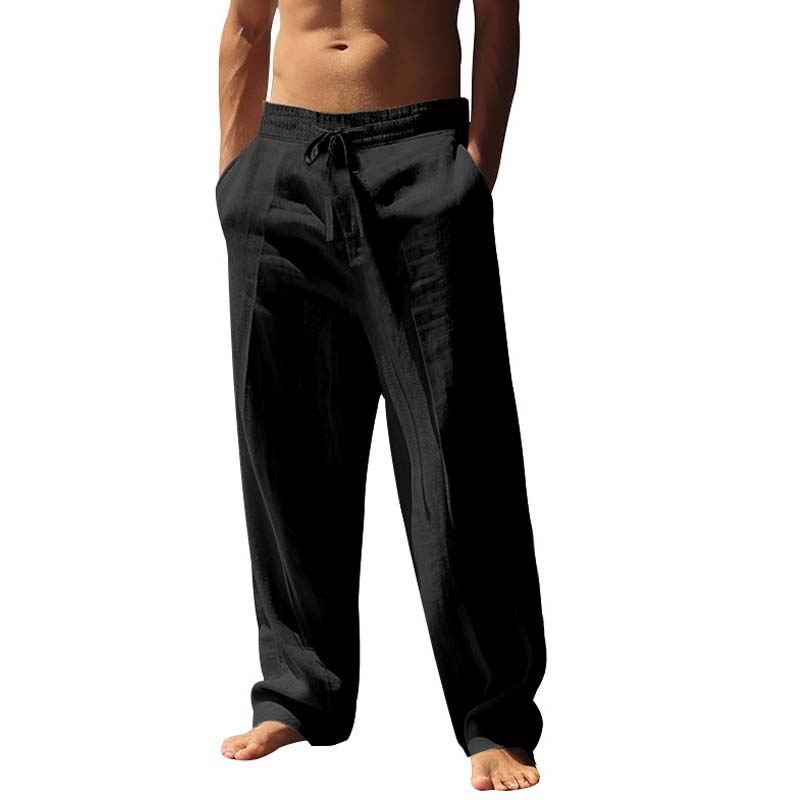 Pantalon décontracté et ample à jambes droites pour hommes